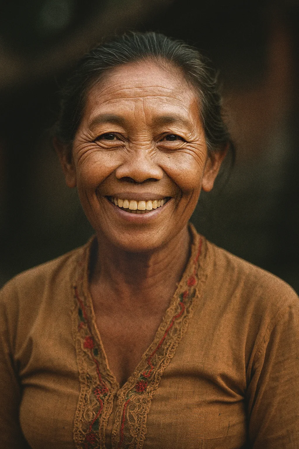 Elderly Balinese woman symbolizing the spirit of Bali