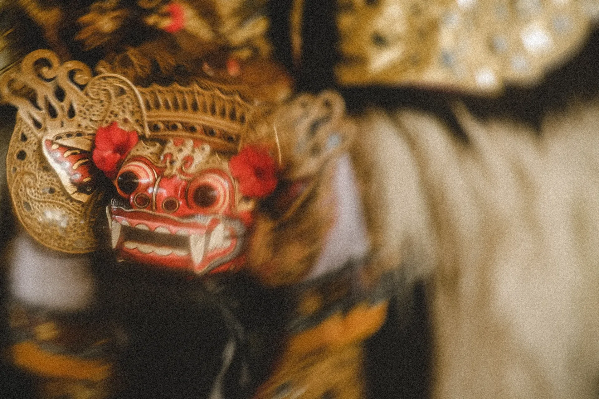 Traditional Balinese Barong performance