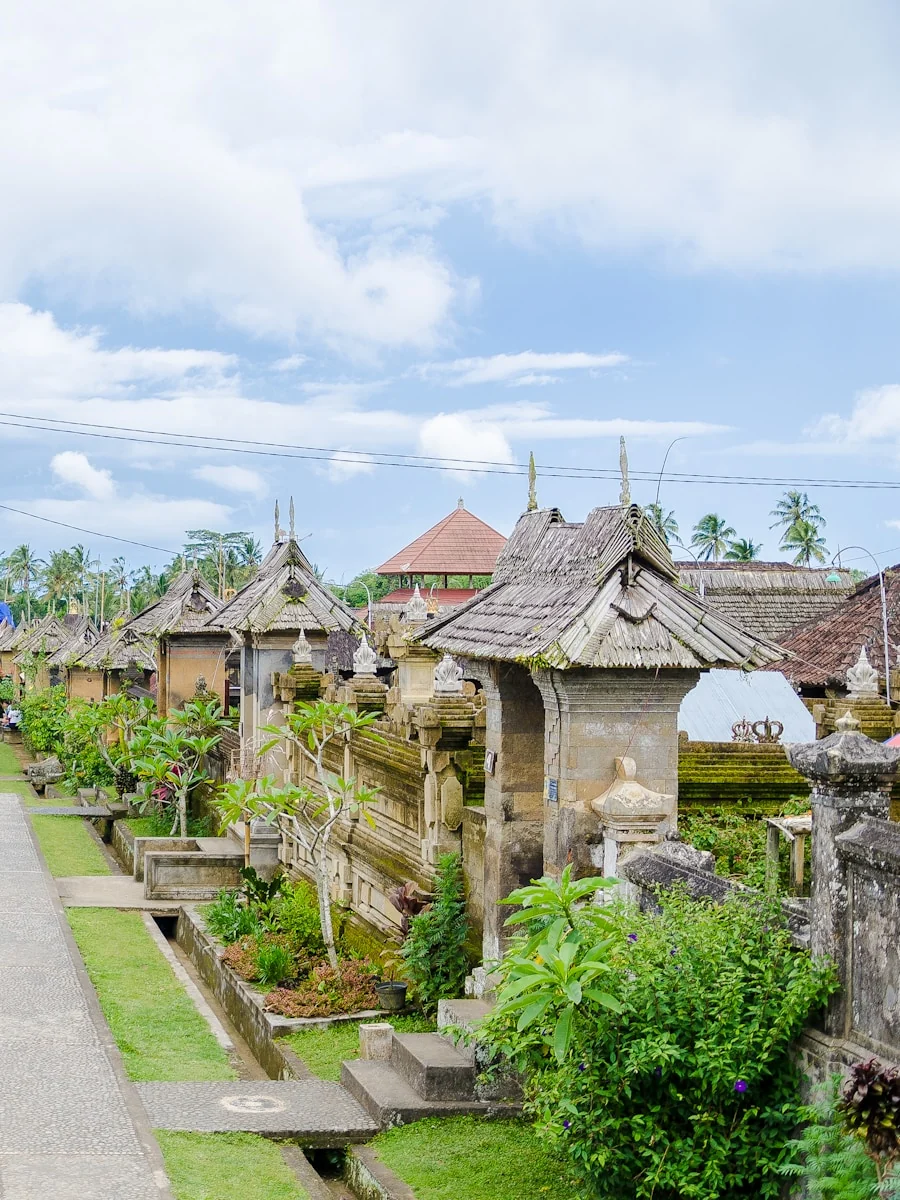 Traditional stone lane and homes in Penglipuran Village, Bali